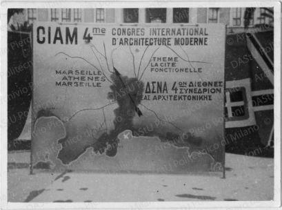 Il manifesto del CIAM, positivo, bianco e nero, mm 85x115.