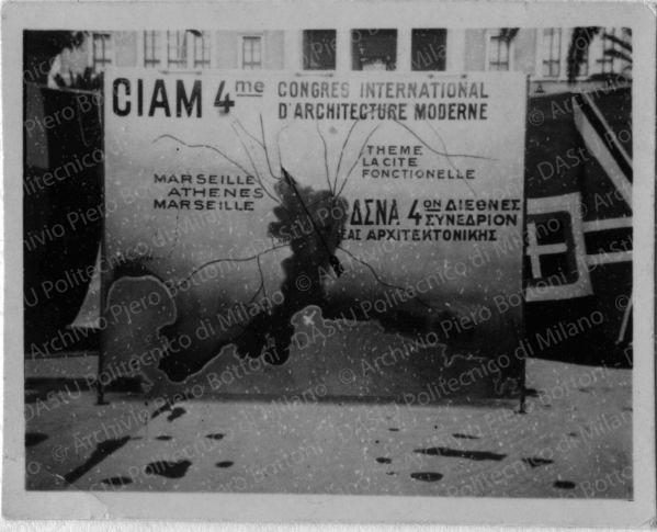 Il manifesto del CIAM, positivo, bianco e nero, mm 33x42.