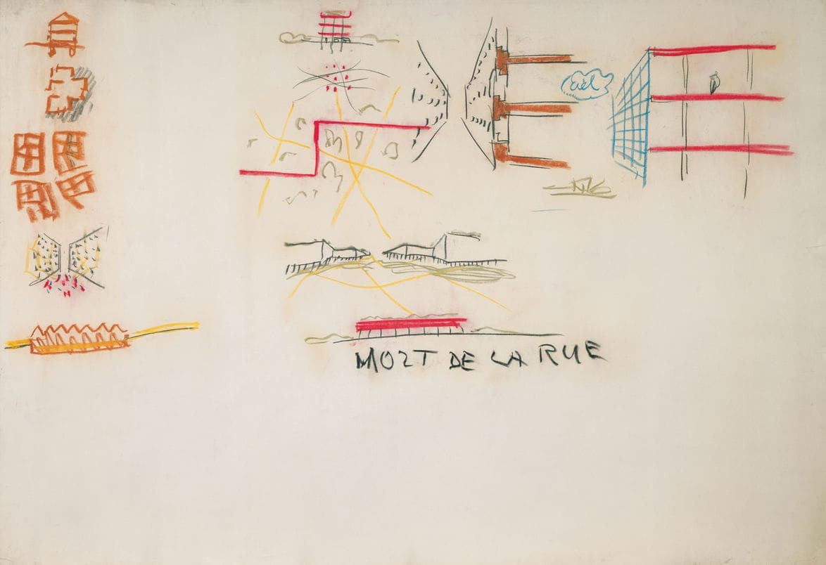 Le Corbusier, gessi colorati su carta, cm 165x240, 1934.