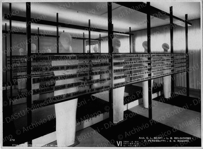 Architetti C.L. Banfi, L.B. Belgioioso, E. Peresutti, E.N. Rogers, Sala ?Coerenza?, positivo, bianco e nero, mm 170x231.