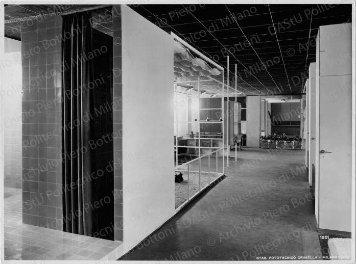 Architetti Albini, Camus, Clausetti, Gardella, Mazzoleni, Minoletti, Mucchi, Palanti, Romano, Alloggio per 4 persone, positivo, bianco e nero, mm 175x235.