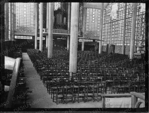 Raincy: A. Perret, Notre Dame du Raincy, positivo, bianco e nero, mm 32x42. 