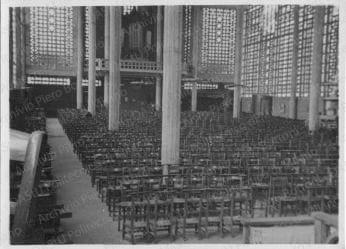 Raincy: A. Perret, Notre Dame du Raincy, positivo, bianco e nero, mm 115x84. 