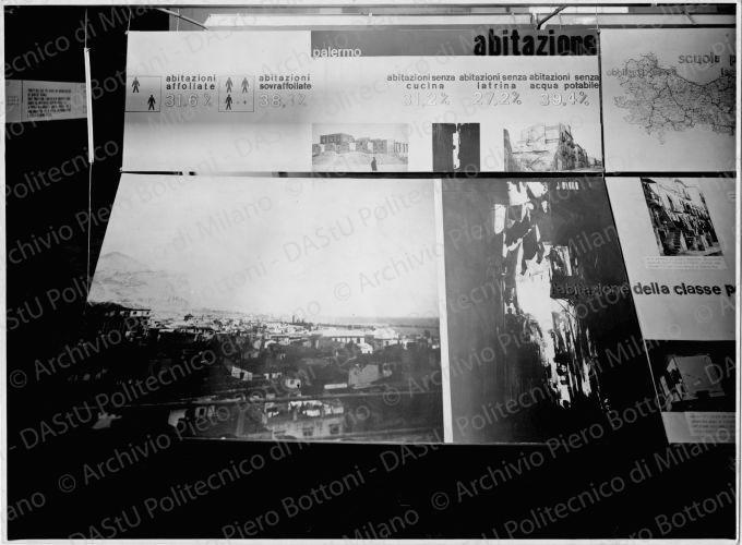 Mostra dell'abitazione: Dati di consistenza per la Sicilia. Indagine sull'abitazione, positivo, bianco e nero, mm 170x230.