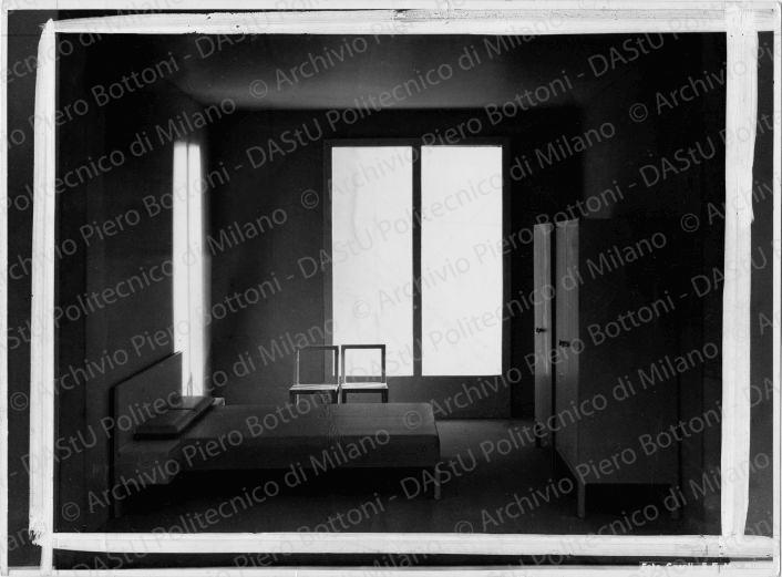 Camera da letto, positivo, bianco e nero, mm 177x239.