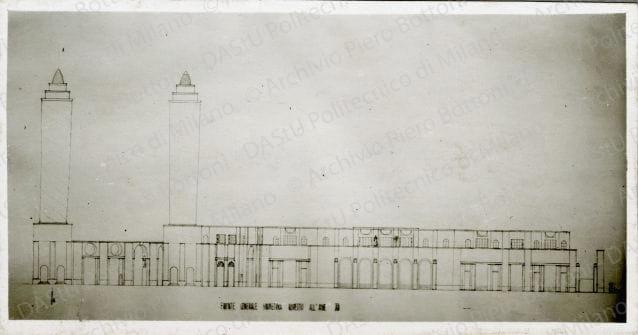 Ingresso monumentale della Fiera, positivo, bn, mm 86x108. Album nero n.1