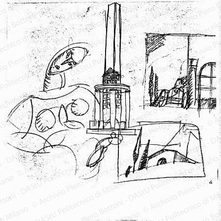 Schizzi, s.d. Matita su carta, cm 25,2x28,5.