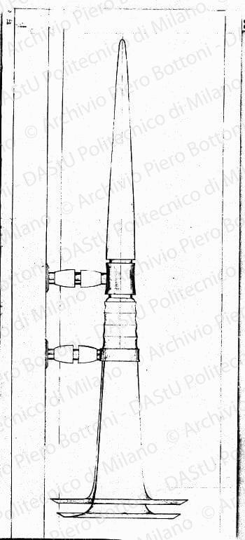 Portalume, scala 1:1, s.d. Eliografia su carta, cm 110,8x49,5. 