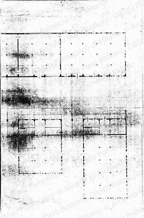 Pianta, scala 1:100, s.d. Eliografia su carta, cm 66,5x102,0. 