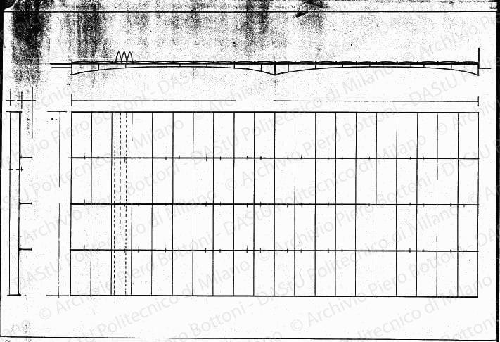 Pianta e sezione copertura, scala 1:100, s.d. China su lucido, cm 50,7x74,0. 
