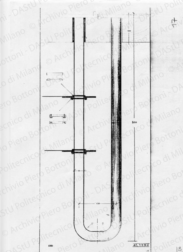 Particolare, scala 1:1, prot. 1369, s.d. Matita su lucido, cm 91,6x38,7. 