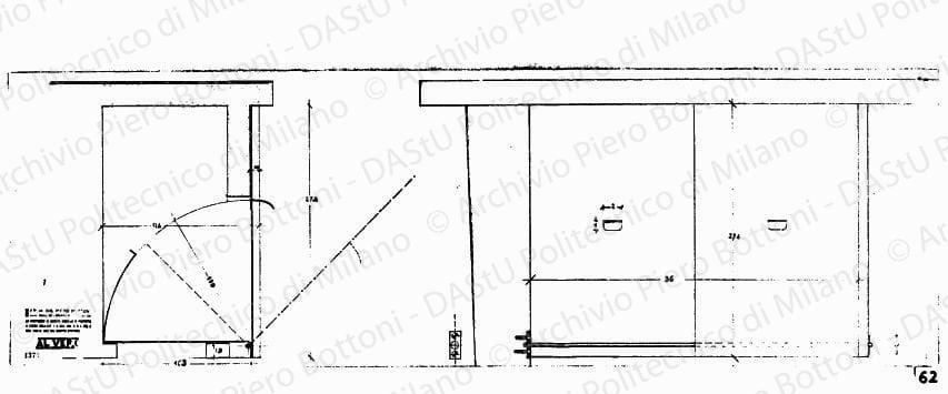 Particolare, scala 1:1, prot. 1375, s.d. Matita su lucido, cm 32,3x95,0. 