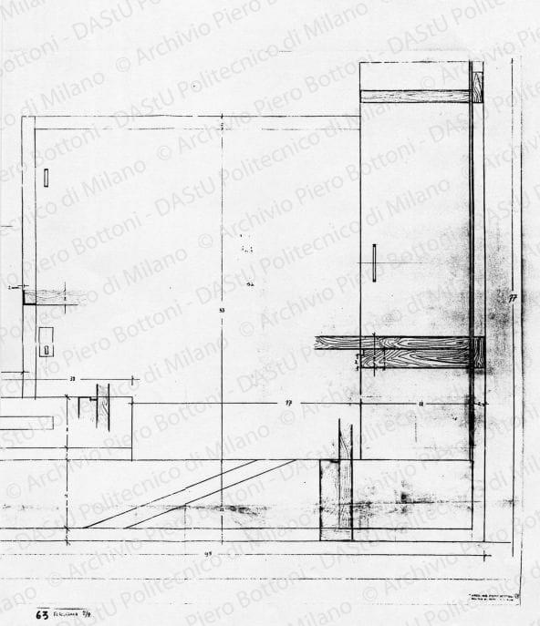 Particolari mobile, scala 1:1, prot. 1467, s.d. Matita su lucido, cm 89,0x105,2. 