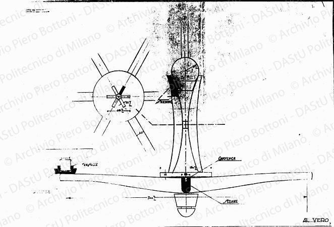 Lampadario, scala 1:1, prot. 1700, s.d. Matita su lucido, cm 65,0x89,0. 