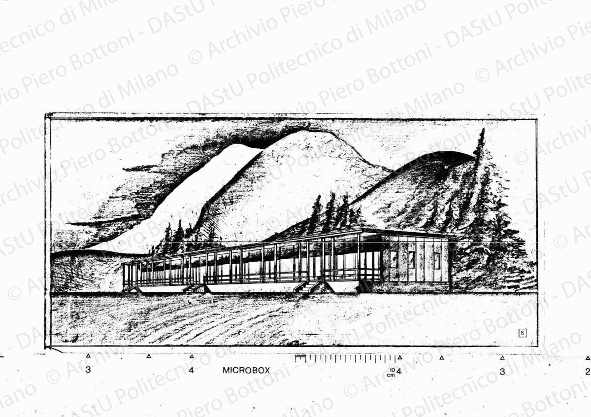 Veduta prospettica, s.d. Matita su carta, cm 24,6 x 50,8.