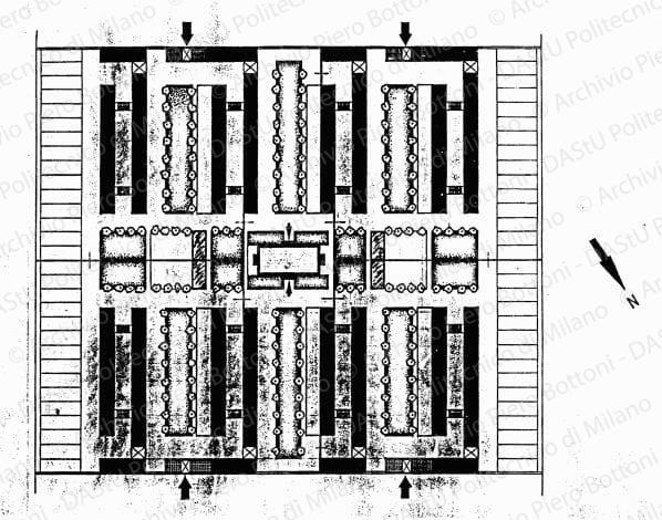 Planimetria, scala 1:500, s.d. China su lucido, cm 60,4x81,6. 
