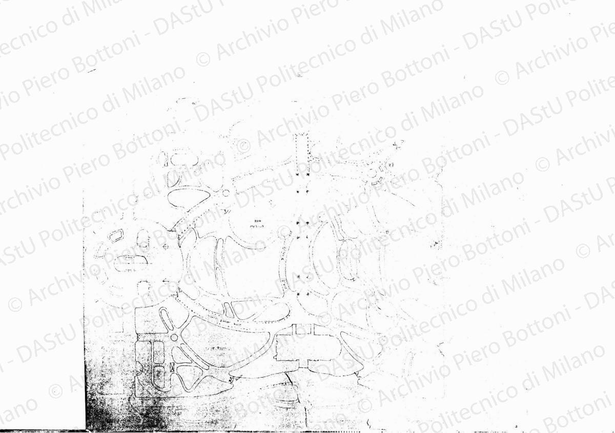 Planimetria parco Triennale, scala 1:1000, s.d. Eliografia su carta, cm 69,5 x 85,9.