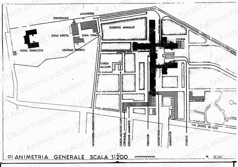 Planimetria generale, scala1:500, s.d. China su lucido, cm 80,2x160,0. 