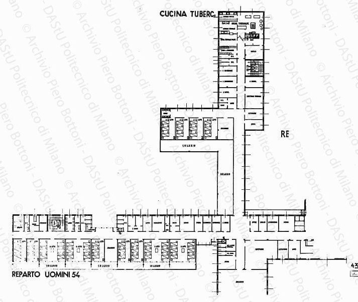 Piano 8°, pianta, scala 1:100, s.d. China su lucido, cm 123,4x99,7.