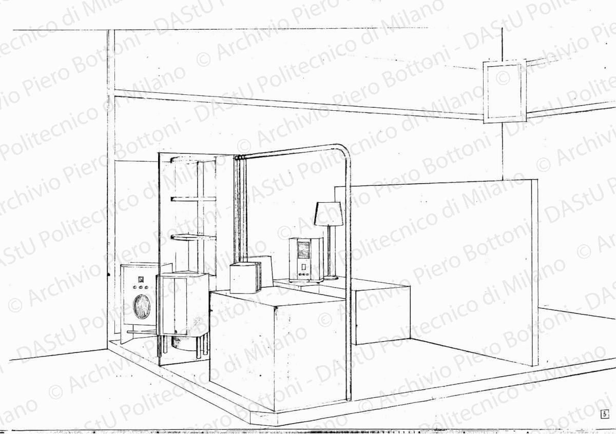 Prospettiva, s.d. Matita su lucido, cm 39,5 x 60,3.