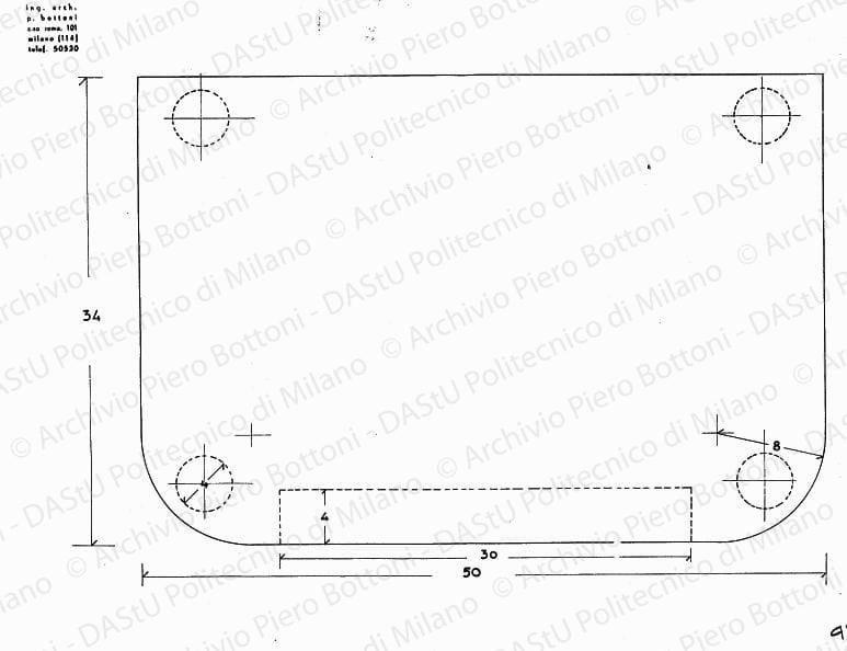 C.G.E. correzione modello/radio del gruppo M.S.V. (Mira-Spica-Vega), pianta, scala 1:1, s.d. China su lucido, cm 46,0x66,2. 
