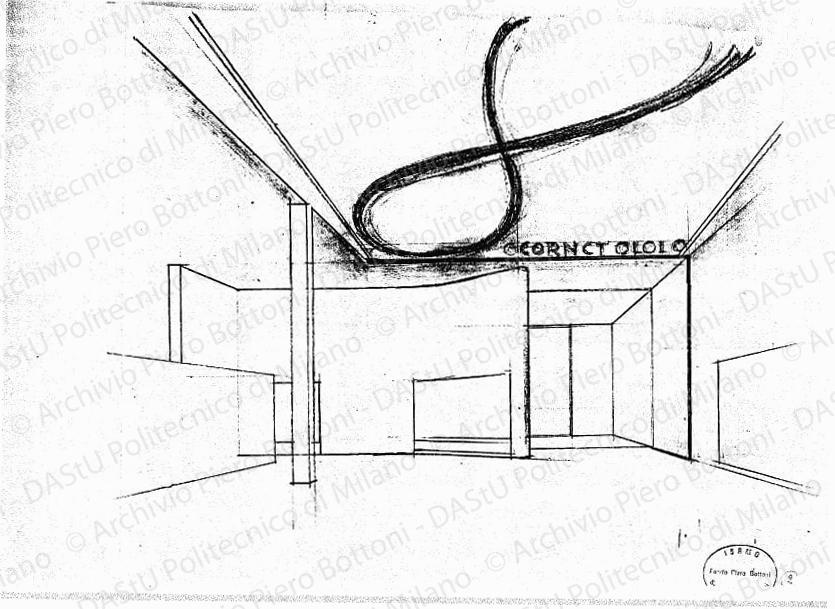 Studio della prospettiva, s.d. Matita su lucido, cm 34,0x41,3. 