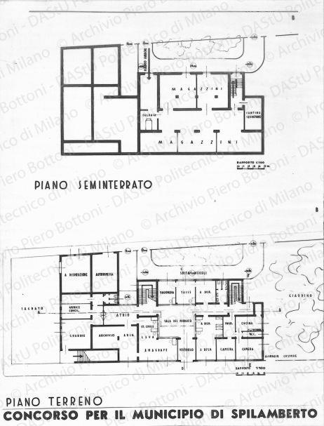 Riproduzione "Sezione C-D, Sezione E-F, Sezione A-B" soluzione B,. Positivo, bianco e nero,155x115 mm, album giallo n.10, pag.18.