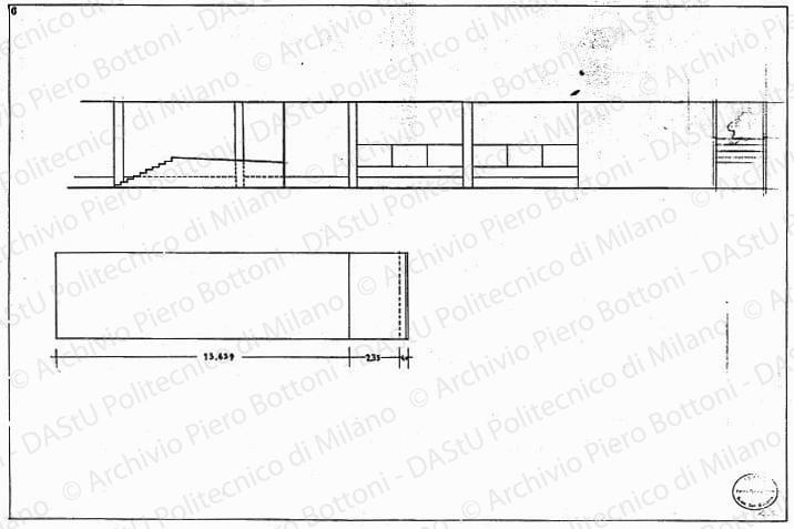 Dis. 6, sezioni, scala 1:50, s.d. China su lucido, cm 52,0x75,0. 