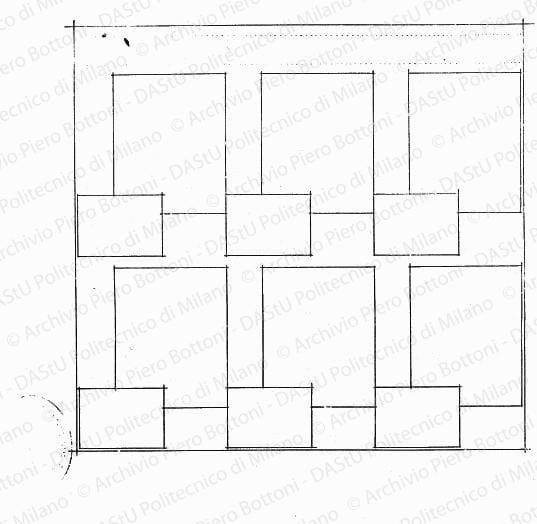 Particolare pannelli, scala 1:5, s.d. China su lucido, cm 22,5x25,5. 
