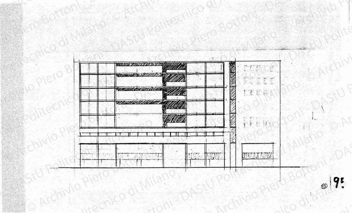 Planimetria scala 1:500, s.d. China su lucido, cm 120,4x75,7. 
