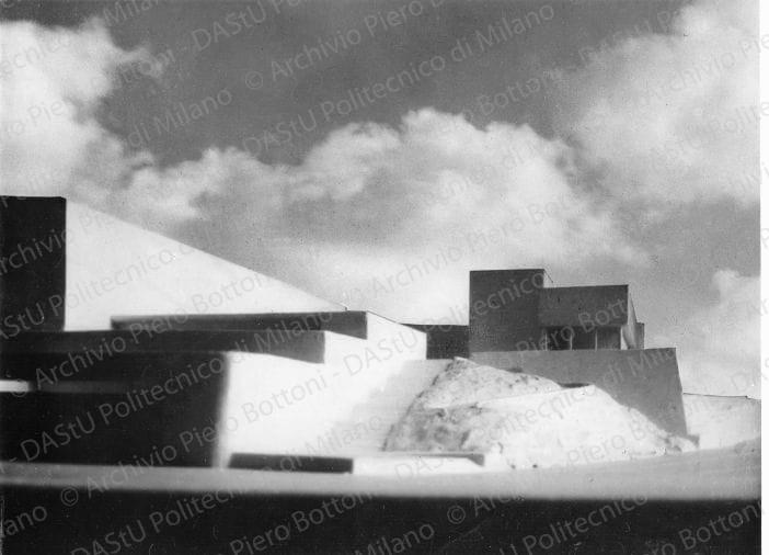 Vista del plastico da sud, positivo, bianco e nero, mm 162x223. 