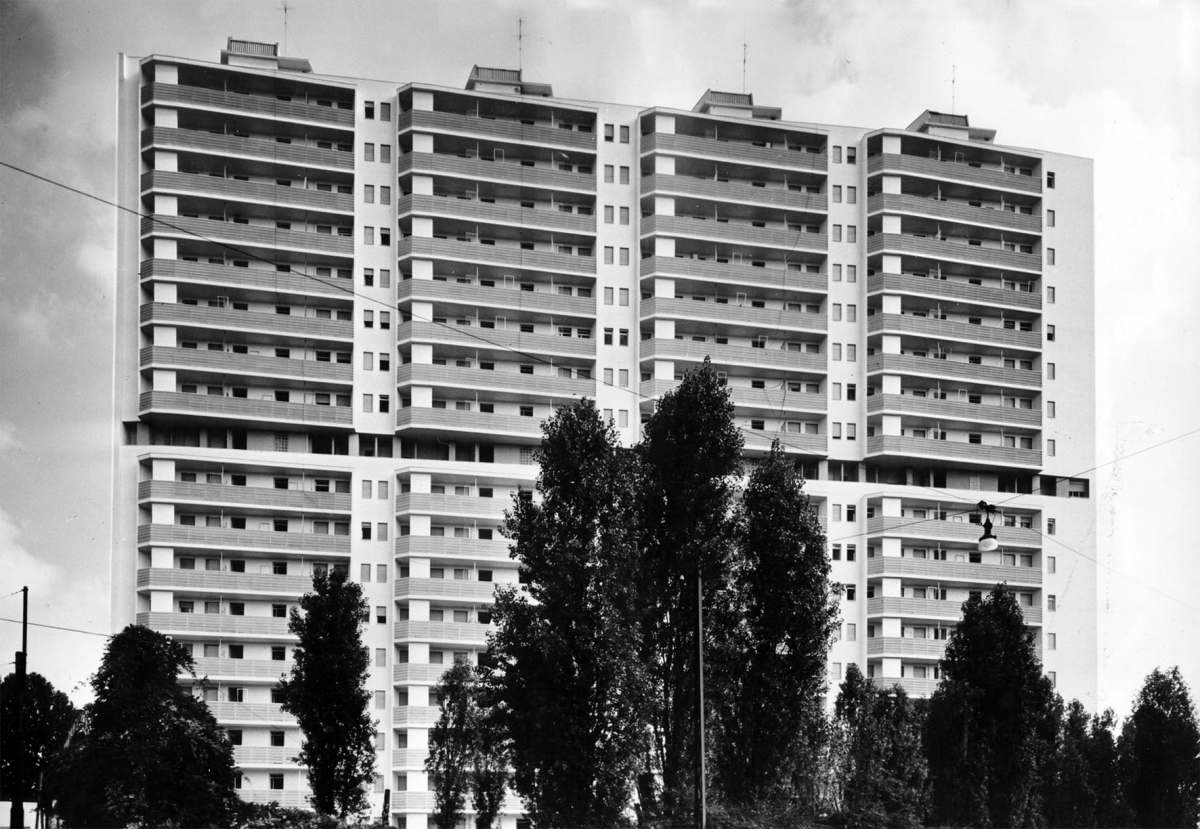 Palazzo Ina in corso Sempione a Milano, 1953-58